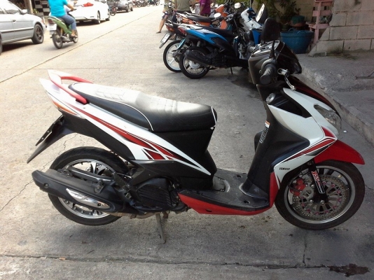 Mio 125 rr ปี 53 สีแดง ขาว รถบ้าน เครื่องเดิม ล้อแม็ค มีเล่ม เอกสารพร้อม 16,900