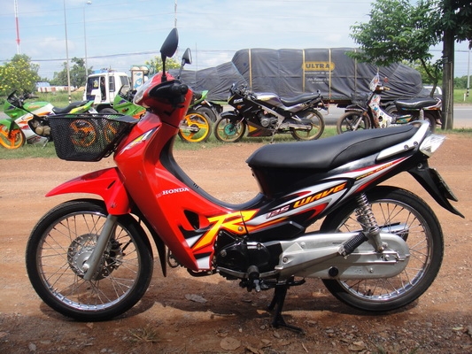 ขายเวฟ 125 สีแดง-ดำ  ทะเบียนพร้อมชุดโอน