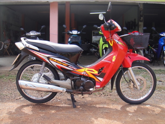 ขายเวฟ 125 สีแดง-ดำ  ทะเบียนพร้อมชุดโอน