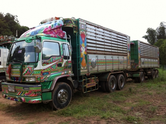 ขายดาว์นรถพ่วง ISUZU เครื่อง 320 แรง ปี 51 กระบะดัมพ์มิเนียมอู่โชคชัย