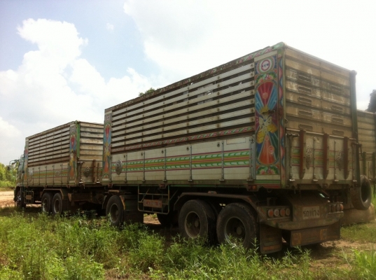 ขายดาว์นรถพ่วง ISUZU เครื่อง 320 แรง ปี 51 กระบะดัมพ์มิเนียมอู่โชคชัย