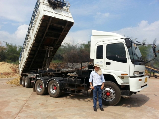 หัวลาก10ล้อIZUSU 2 เพลา รุ่น GXZ360 + หาง3มิตรดั้ม2เพลา + หางคอกสูง3เพลาแท้