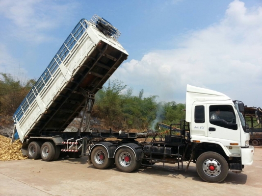 หัวลาก10ล้อIZUSU 2 เพลา รุ่น GXZ360 + หาง3มิตรดั้ม2เพลา + หางคอกสูง3เพลาแท้