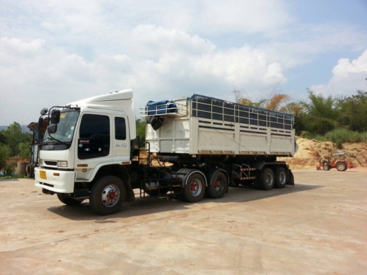 หัวลาก10ล้อIZUSU 2 เพลา รุ่น GXZ360 + หาง3มิตรดั้ม2เพลา + หางคอกสูง3เพลาแท้