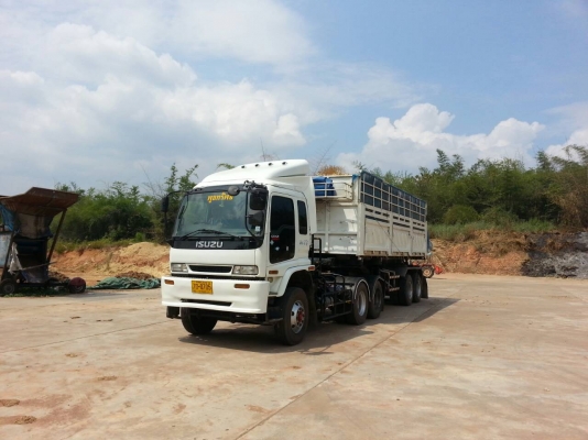 หัวลาก10ล้อIZUSU 2 เพลา รุ่น GXZ360 + หาง3มิตรดั้ม2เพลา + หางคอกสูง3เพลาแท้