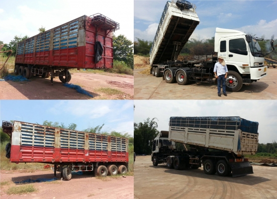 หัวลาก10ล้อIZUSU 2 เพลา รุ่น GXZ360 + หาง3มิตรดั้ม2เพลา + หางคอกสูง3เพลาแท้