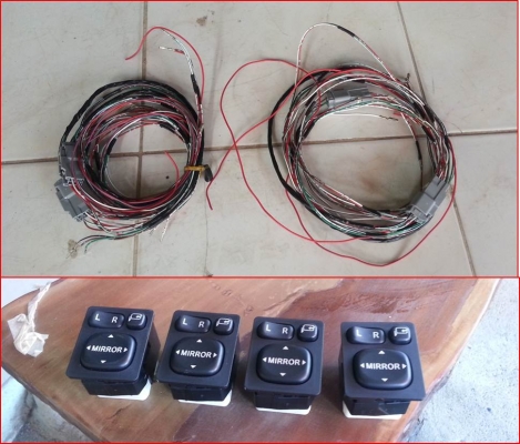 กระจกมองข้างวีโก้แช้มป์ มีไฟเลี้ยว พับ ปรับไฟฟ้า (ไฟ7สาย) ของแท้ มือสองสภาพสวย