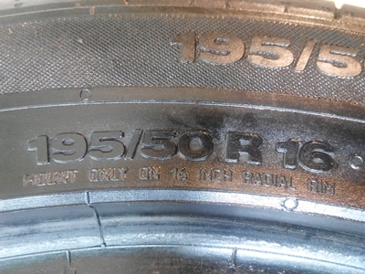 ยาง Continental 195/50/16 ปี 12