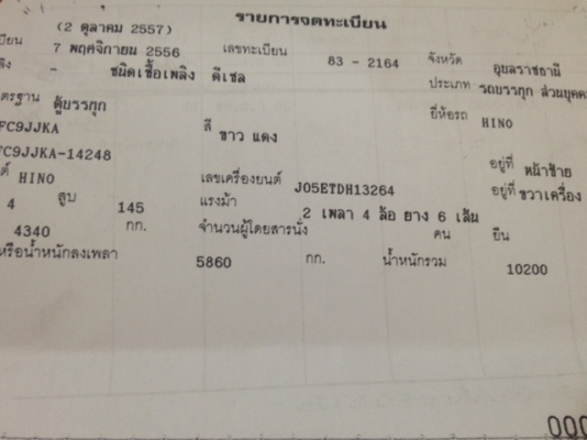 ขายหกล้อ HINO QDR 500 ขายแล้ว