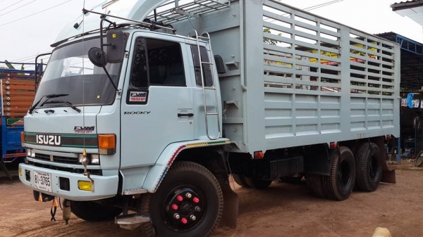 ขาย10ล้อ อีซูซุ ปี38ร็อคกี้นางฟ้า195 6HE1 FVM32M-R เครื่องดี แชชซีสวย เอกสารพร้อมโอน กระบะสูงคอกเกษตร