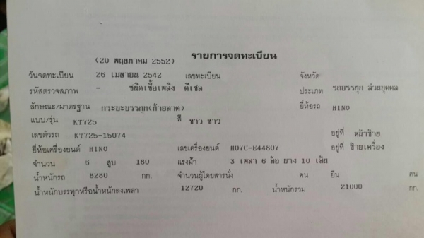 รถฮีโน่ 10 ล้อ KT - 725  ท้ายลาด  178 แรงม้า.  สนใจติดต่อ 081 - 6079515