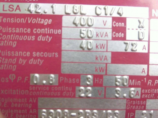 ขายเครื่องกำเนิดไฟฟ้า50KVAพร้อมใช้งาน