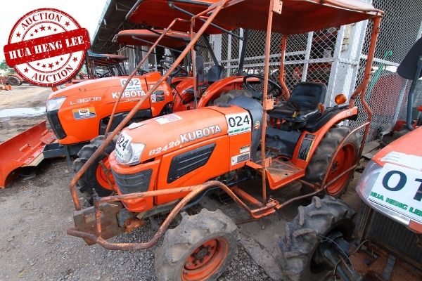 AUC 7 Code 024  แทรกเตอร์ KUBOTA B2420  ราคา เริ่มต้นการประมูล 170,000 บาท