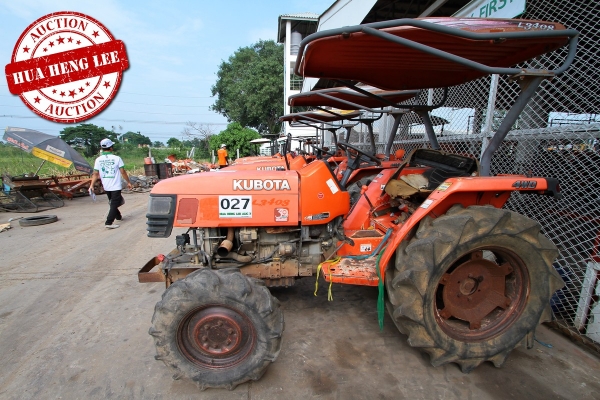 AUC 7 Code 027  แทรกเตอร์ KUBOTA L3408  ราคา เริ่มต้นการประมูล 120,000 บาท