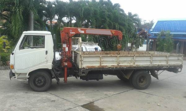 รถบรรทุกติดเครนยี่ห้อยูนิก ยี่ห้อรถ HINO 6 ล้อ รุ่น KM779 กระบะช่วงยาว