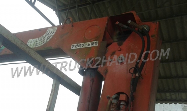 รถบรรทุกติดเครนยี่ห้อยูนิก ยี่ห้อรถ HINO 6 ล้อ รุ่น KM779 กระบะช่วงยาว