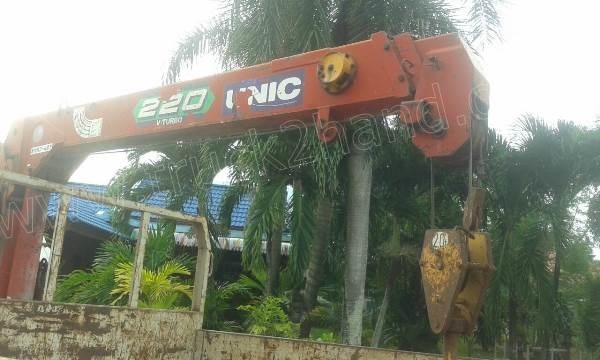 รถบรรทุกติดเครนยี่ห้อยูนิก ยี่ห้อรถ HINO 6 ล้อ รุ่น KM779 กระบะช่วงยาว