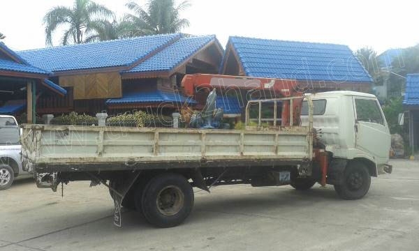 รถบรรทุกติดเครนยี่ห้อยูนิก ยี่ห้อรถ HINO 6 ล้อ รุ่น KM779 กระบะช่วงยาว