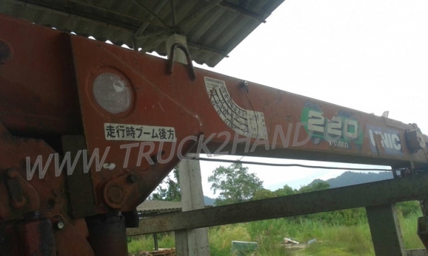 รถบรรทุกติดเครนยี่ห้อยูนิก ยี่ห้อรถ HINO 6 ล้อ รุ่น KM779 กระบะช่วงยาว