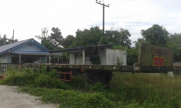 หางพ่วงเทเลอร์พื้นเรียบ 3 เพลา ต่ออู่ ส.สุชัย ยาว 12.40 แบบสามเพลาแท้