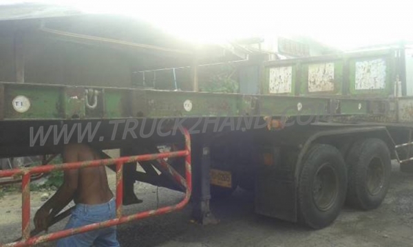 หางพ่วงเทเลอร์พื้นเรียบ 3 เพลา ต่ออู่ ส.สุชัย ยาว 12.40 แบบสามเพลาแท้