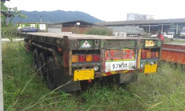 หางพ่วงเทเลอร์พื้นเรียบ 3 เพลา ต่ออู่ ส.สุชัย ยาว 12.40 แบบสามเพลาแท้