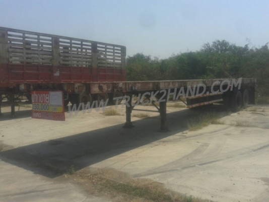 หางพ่วงเทเลอร์พื้นเรียบ 2 เพลาสามมิตร