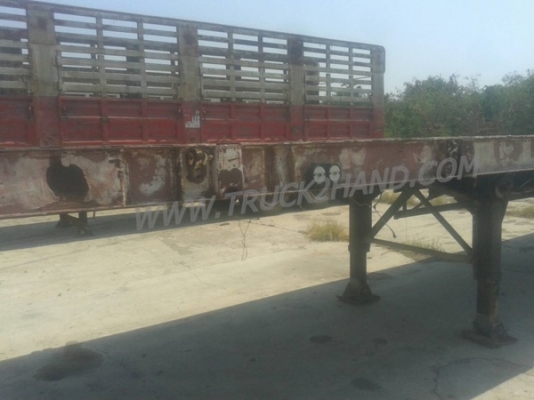 หางพ่วงเทเลอร์พื้นเรียบ 2 เพลาสามมิตร