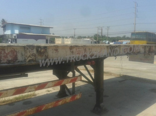 หางพ่วงเทเลอร์พื้นเรียบ 2 เพลาสามมิตร