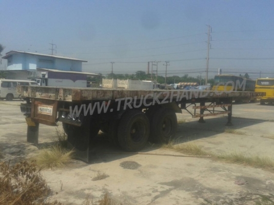 หางพ่วงเทเลอร์พื้นเรียบ 2 เพลาสามมิตร