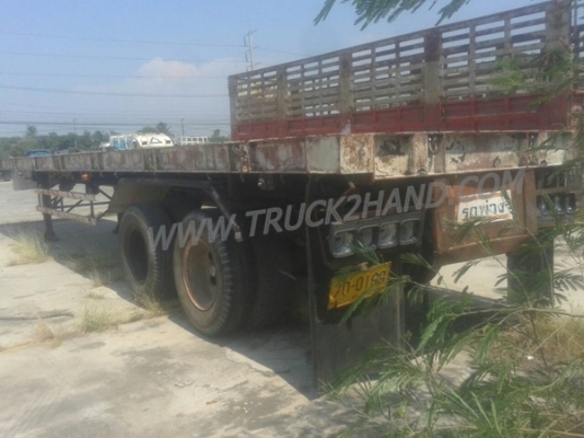 หางพ่วงเทเลอร์พื้นเรียบ 2 เพลาสามมิตร