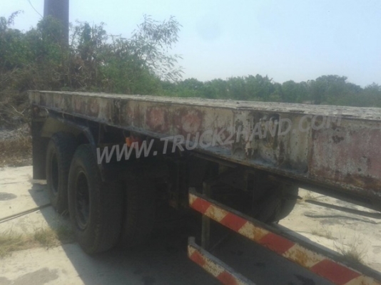 หางพ่วงเทเลอร์พื้นเรียบ 2 เพลาสามมิตร