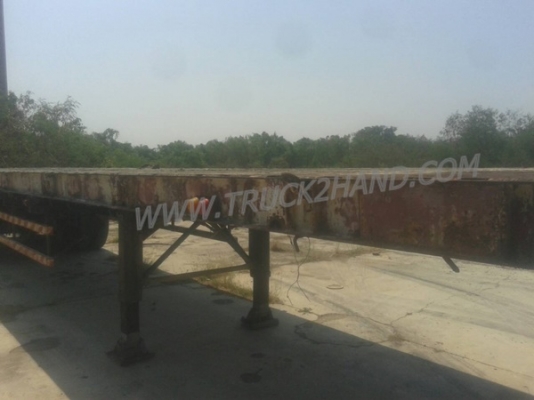 หางพ่วงเทเลอร์พื้นเรียบ 2 เพลาสามมิตร