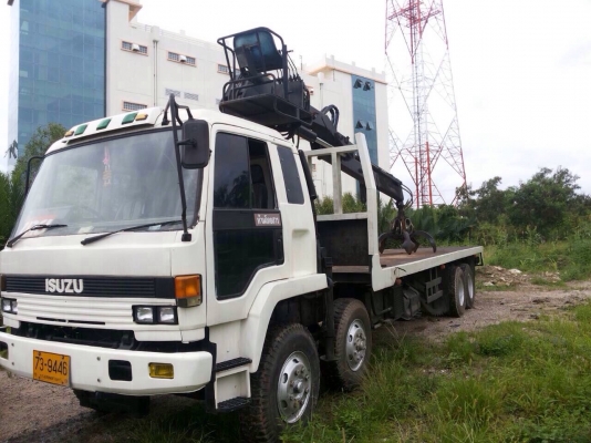 ขายรถบรรทุก 12 ล้อติดเครน HINO ใส่หัวเก๋งอีซูซุ คัสซี FN2888 เครื่อง EP100 285 แรงม้า ติดเครน 3 ตันหัวขยุ้ม ราคา 850000