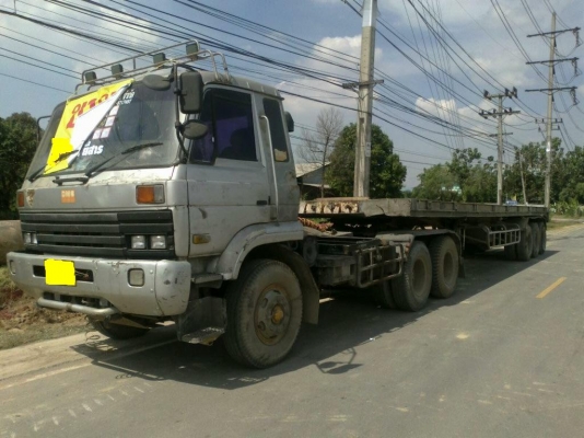 ขายด่วน!!! 10 ล้อ NISSAN UD หัวลาก 3 คาน CWM 431 ปี 2540 เครื่อง 290 แรงม้า (PF6) สีเท่า หัว+หาง (3 คาน 12 ล้อ) ขายตามสภาพ (พร้อมใช้งาน) 1,100,000 บาท