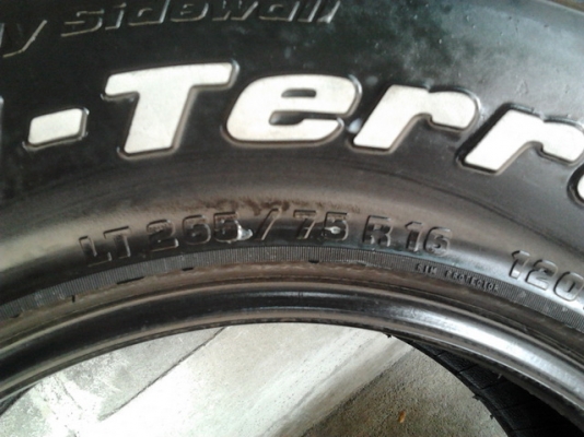 BF All 265/75/16 ปี 08 พร้อมใช้ 1 ชุด