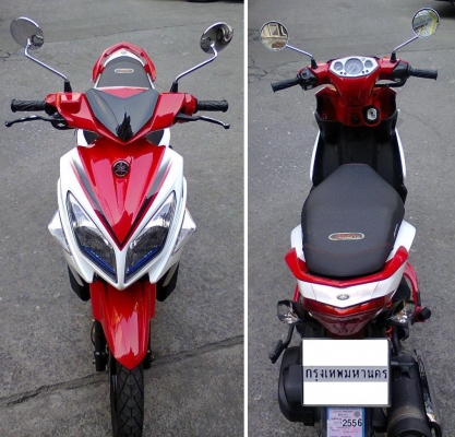 ขาย Yamaha Nouvo-Elegance 135cc สีแดง ขาว จดทะเบียนปี54