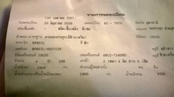 ขายISUZU NPR100แรง เครื่องดี 4BC2 แคชซีสวย ยางดี เกียร์สั้น สภาพพร้อมใช้งาน เอกสารพร้อมโอน สนใจโทร 090-8588220คุณนะ ID:narong498 หรือ www.truck.in.th/498