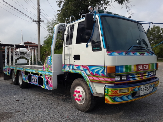 ขายรถเทรลเลอร์ 2 เพลา บรรทุกรถเกี่ยวข้าว  ISUZU ร็อกกี้ 10 ล้อเตี้ย ยาง 825 ครัซซี FRR12LA เครื่อง 6BG1 = 175 แรงม้า รถ 2 เพลา