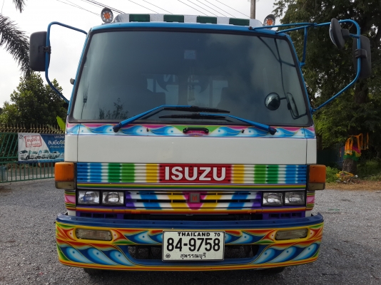 ขายรถเทรลเลอร์ 2 เพลา บรรทุกรถเกี่ยวข้าว  ISUZU ร็อกกี้ 10 ล้อเตี้ย ยาง 825 ครัซซี FRR12LA เครื่อง 6BG1 = 175 แรงม้า รถ 2 เพลา