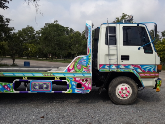ขายรถเทรลเลอร์ 2 เพลา บรรทุกรถเกี่ยวข้าว  ISUZU ร็อกกี้ 10 ล้อเตี้ย ยาง 825 ครัซซี FRR12LA เครื่อง 6BG1 = 175 แรงม้า รถ 2 เพลา