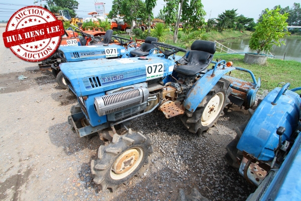 AUC 7 Code 072  รถแทรกเตอร์ ISEKI TX1510F  ราคา เริ่มต้นการประมูล 45,000 บาท