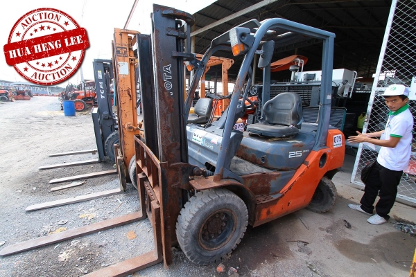 AUC 7 Code 075  รถโฟล์คลิฟท์ TOYOTA 8FDL25  ราคา เริ่มต้นการประมูล 350,000 บาท