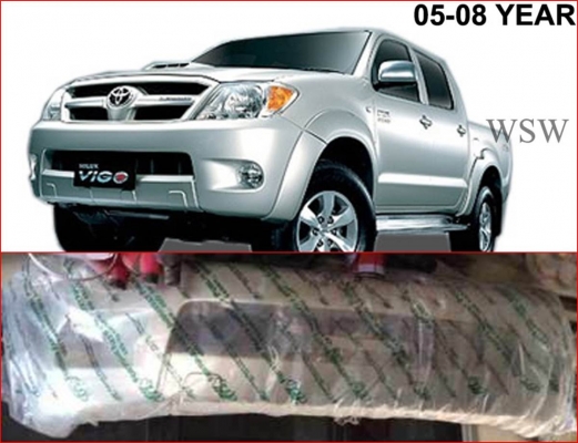 กันชนหน้า วีโก้ ปี 05 -07  ตัวสูงมีรูคิ้วล้อ สีบรอนซ์เงิน ของถอดสีใช้ได้เล