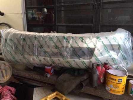 กันชนหน้า วีโก้ ปี 05 -07  ตัวสูงมีรูคิ้วล้อ สีบรอนซ์เงิน ของถอดสีใช้ได้เล