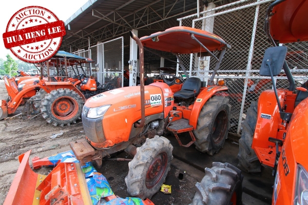 AUC 7 Code 080  รถแทรกเตอร์ KUBOTA L3608  ราคา เริ่มต้นการประมูล 210,000 บาท