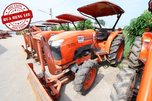 AUC 7 Code 087  รถแทรกเตอร์ KUBOTA L4708  ราคา เริ่มต้นการประมูล 355,000 บาท