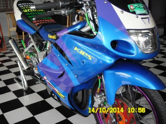 Kawasaki zx สีน้ำเงิน สภาพสวย พร้อมใช้แต่งสวย เอกสารครบ