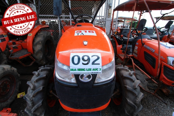AUC 7 Code 092  รถแทรกเตอร์ KUBOTA L3608  ราคา เริ่มต้นการประมูล 320,000 บาท