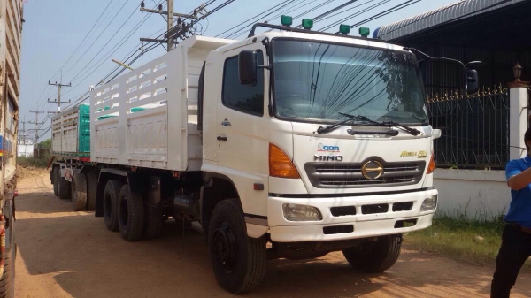 ขายรถสิบล้อพ่วง HINO mega เครื่อง 320 แรง ปี 48 ดัมพ์แม่ลูก